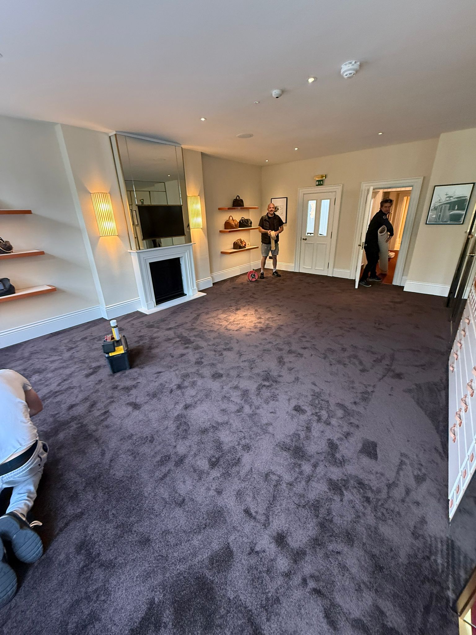 Commercial flooring installation completed in high end London boutique