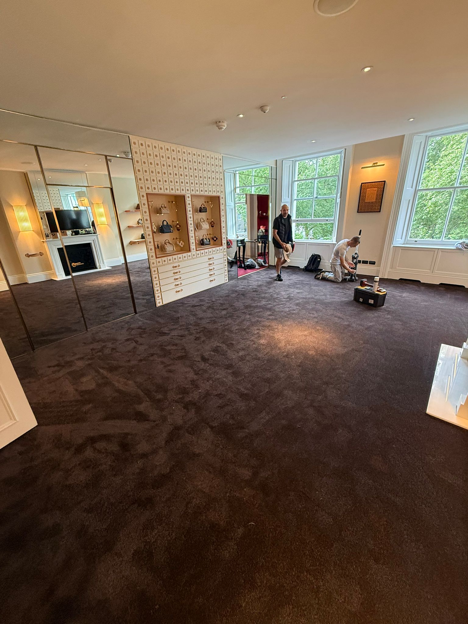 Commercial flooring installation completed in high end London boutique